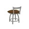 Holland Bar Stool Co 18" Low Back Swivel Vanity Stool, Nickel Finish, Canter Thatch Seat 82118AN001 - alternate 2